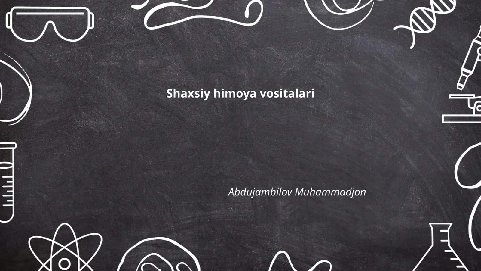 Shaxsiy himoya vositalari 1