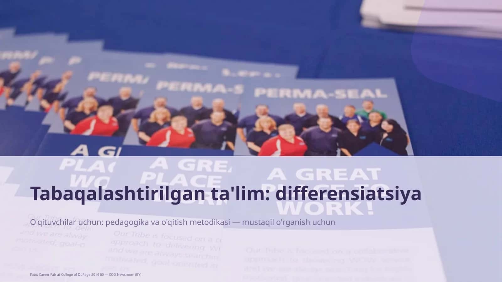 Tabaqalashtirilgan ta'lim: differensiatsiya 1