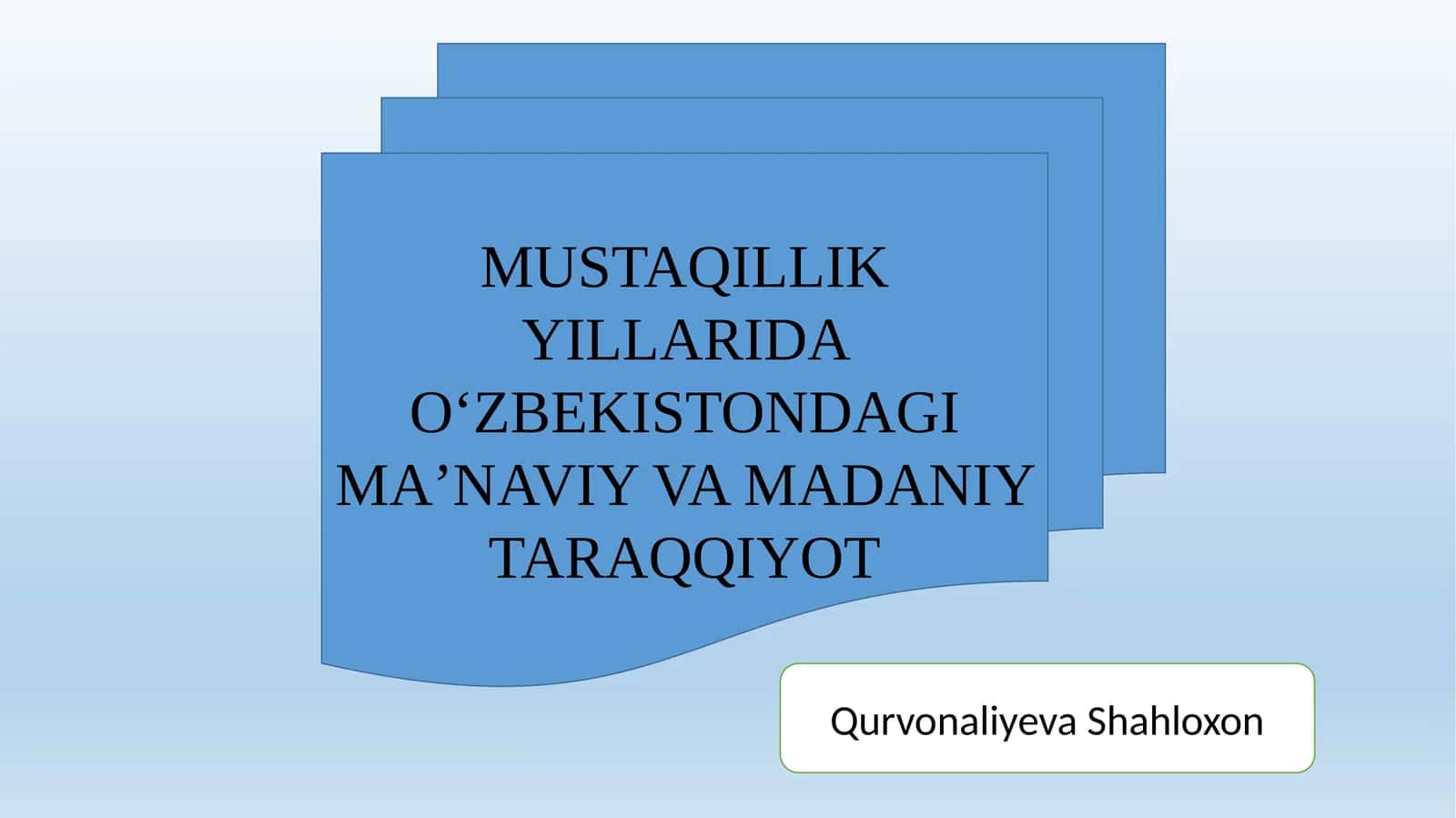 MUSTAQILLIK YILLARIDA O'ZBEKISTONDAGI MAVZIY MATNIY TARAQQIYOT 1