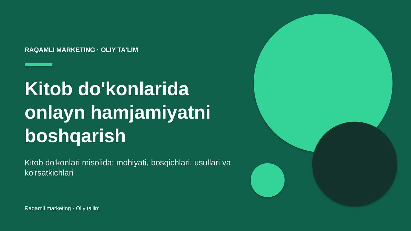 Kitob do'konlarida onlayn hamjamiyatni boshqarish 1