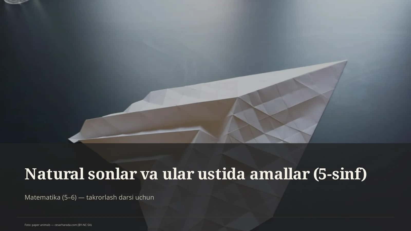 Natural sonlar va ular ustida amallar (5-sinf) 1