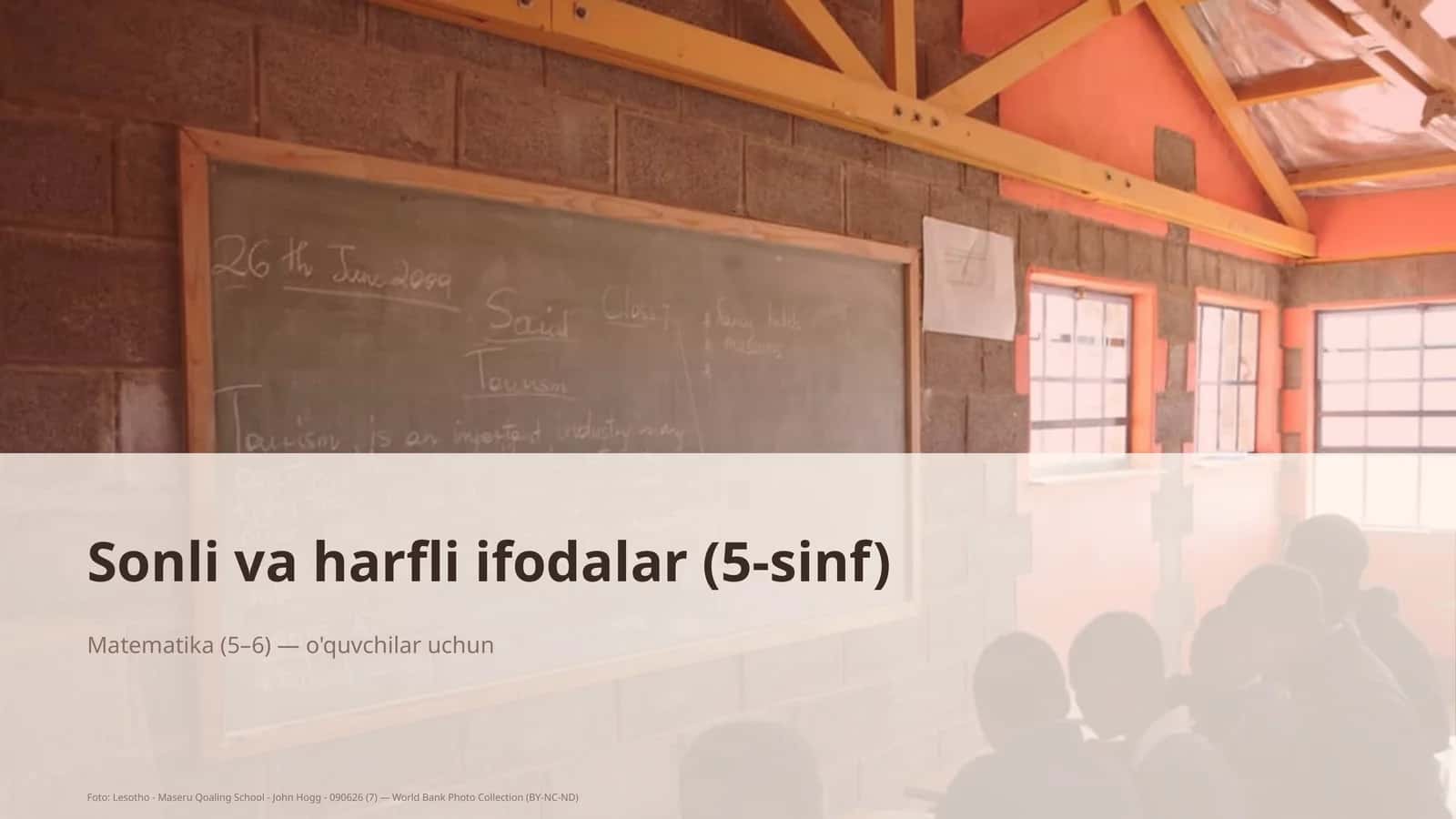 Sonli va harfli ifodalar (5-sinf) 1
