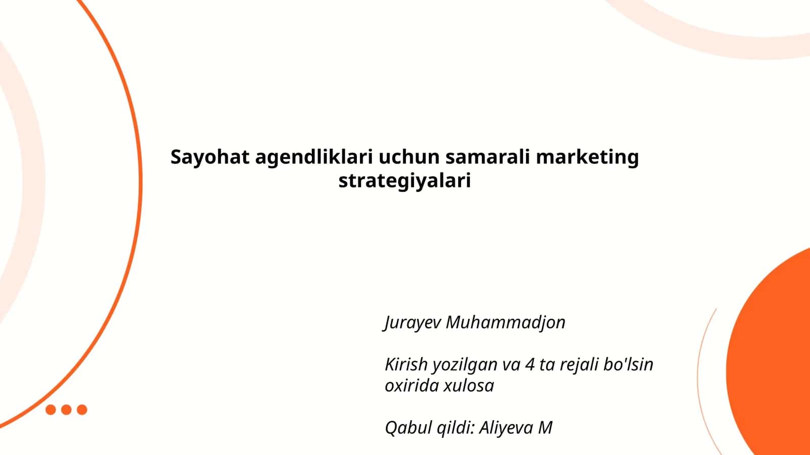 Sayohat agendliklari uchun samarali marketing strategiyalari 1