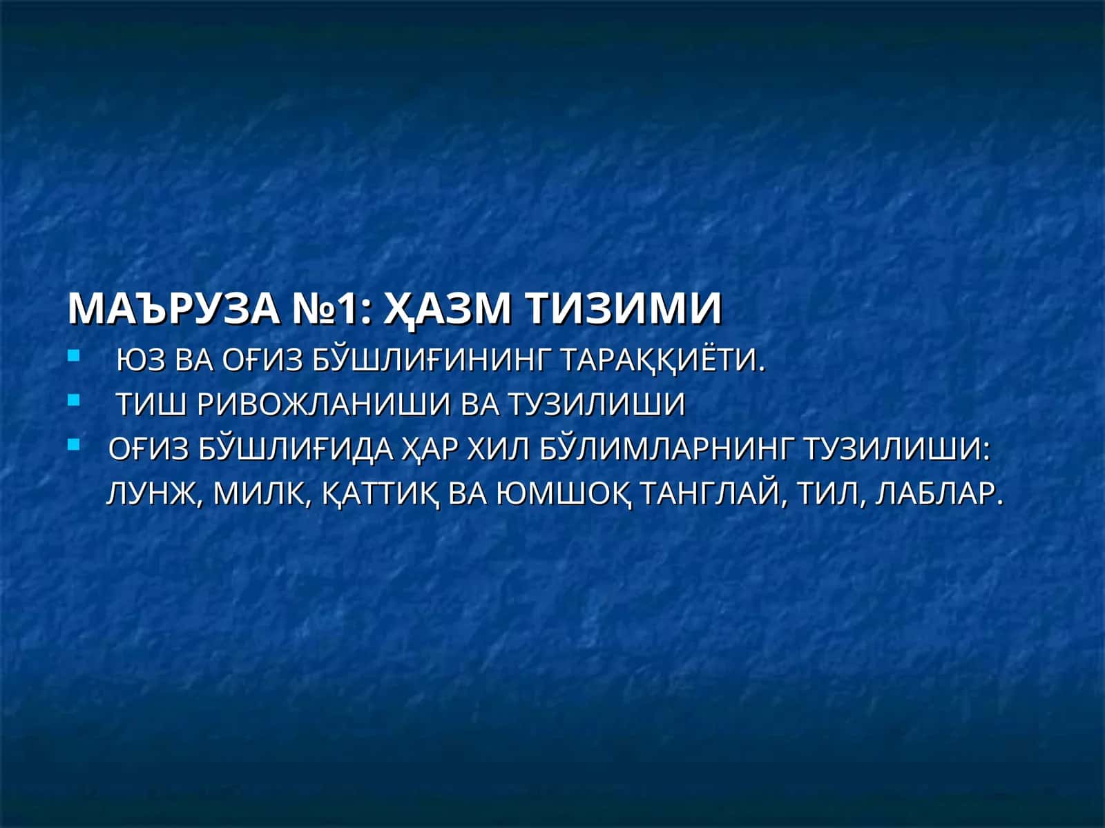 ҲАЗМ ТИЗИМИ 1