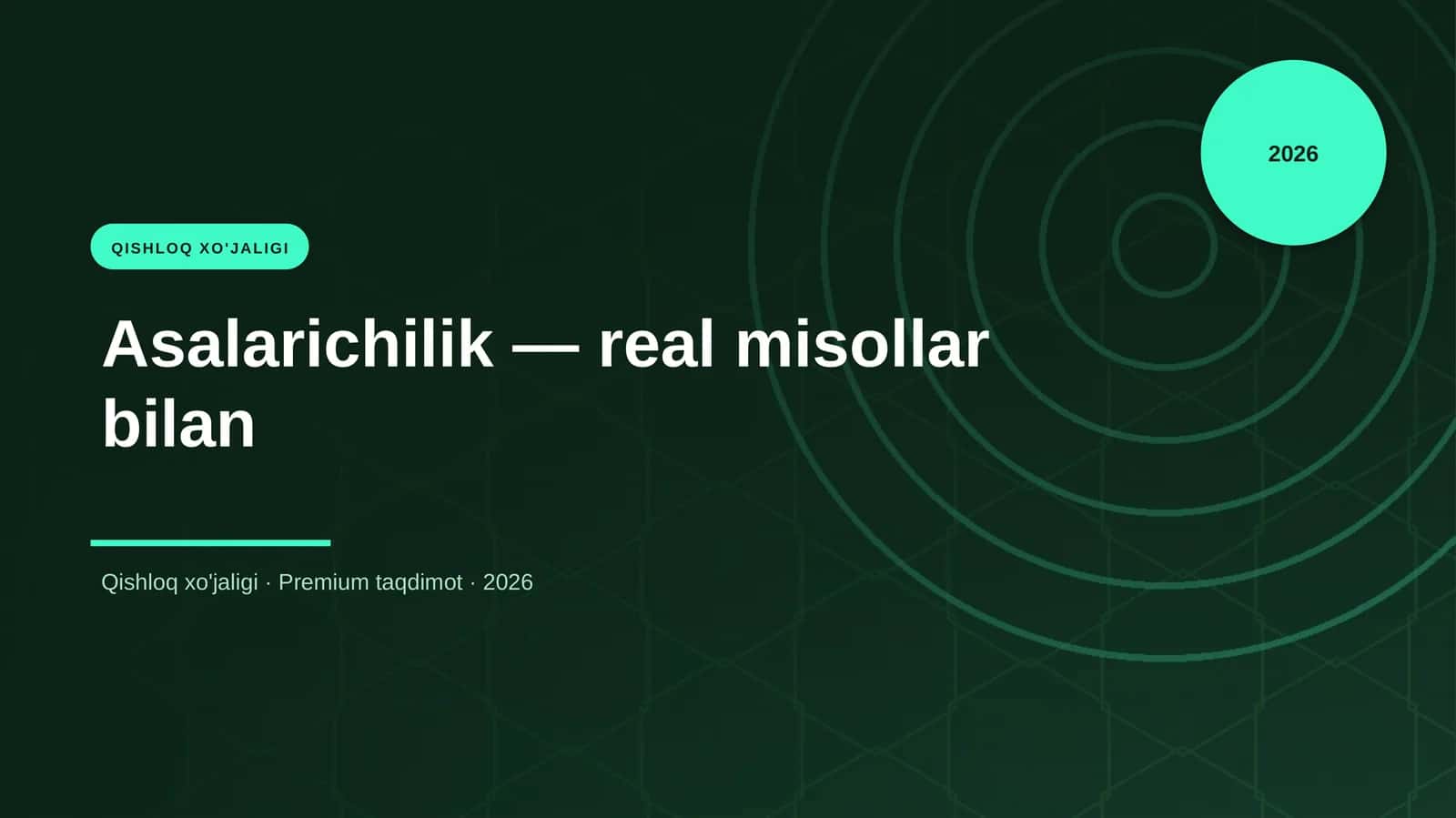 Asalarichilik — real misollar bilan 1