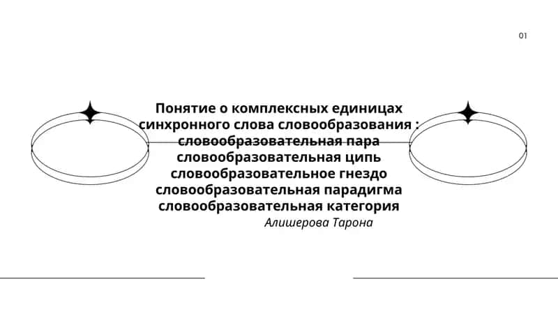 Понятие о комплексных единицах синхронного словообразования 1