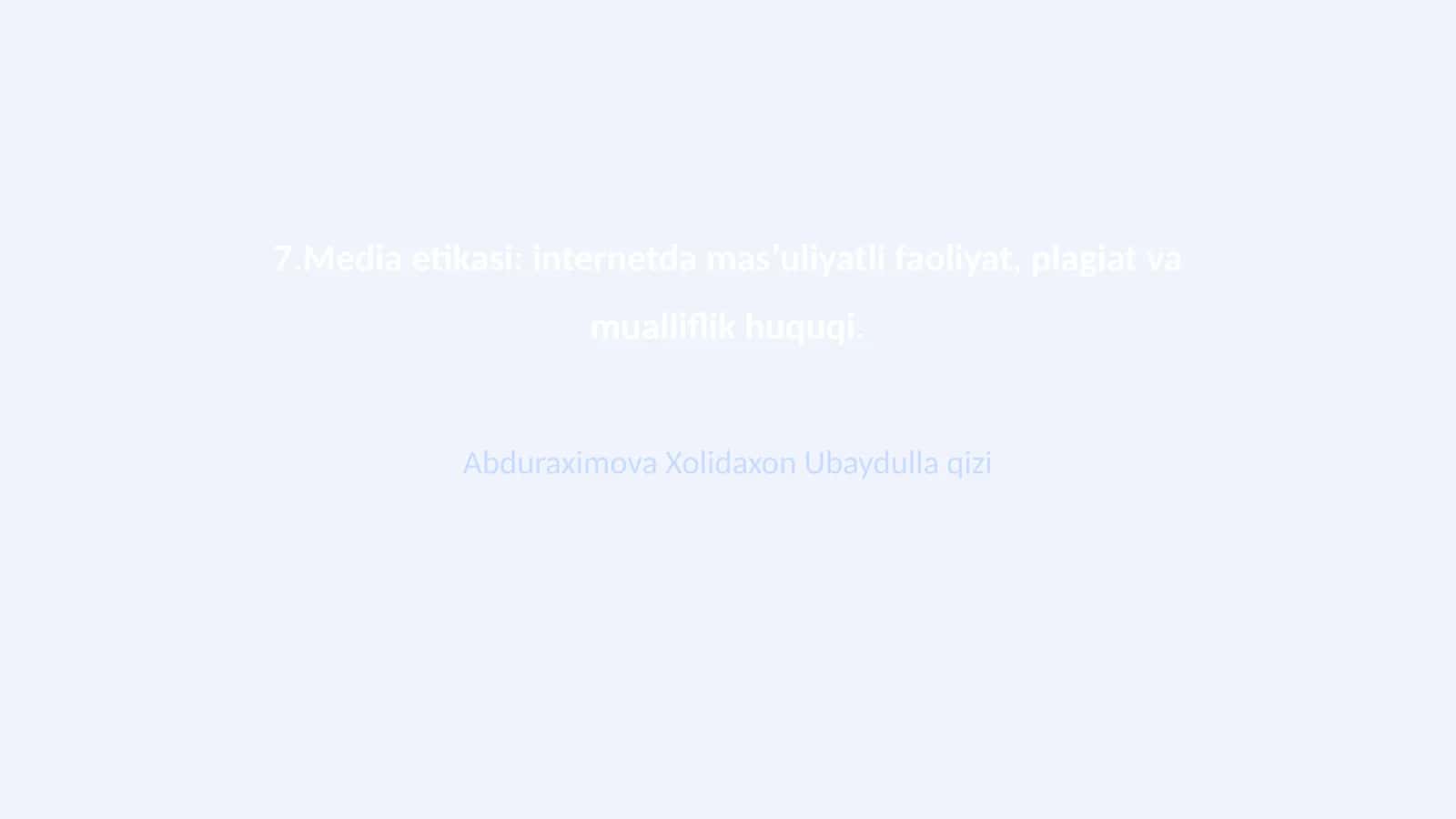 Media etikasi 1