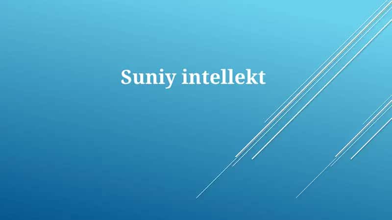 Sun'iy intellekt 1