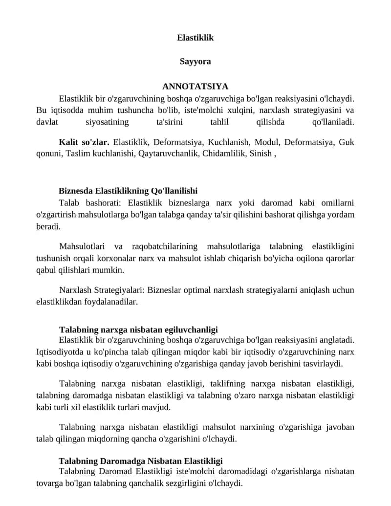 Elastiklik 1