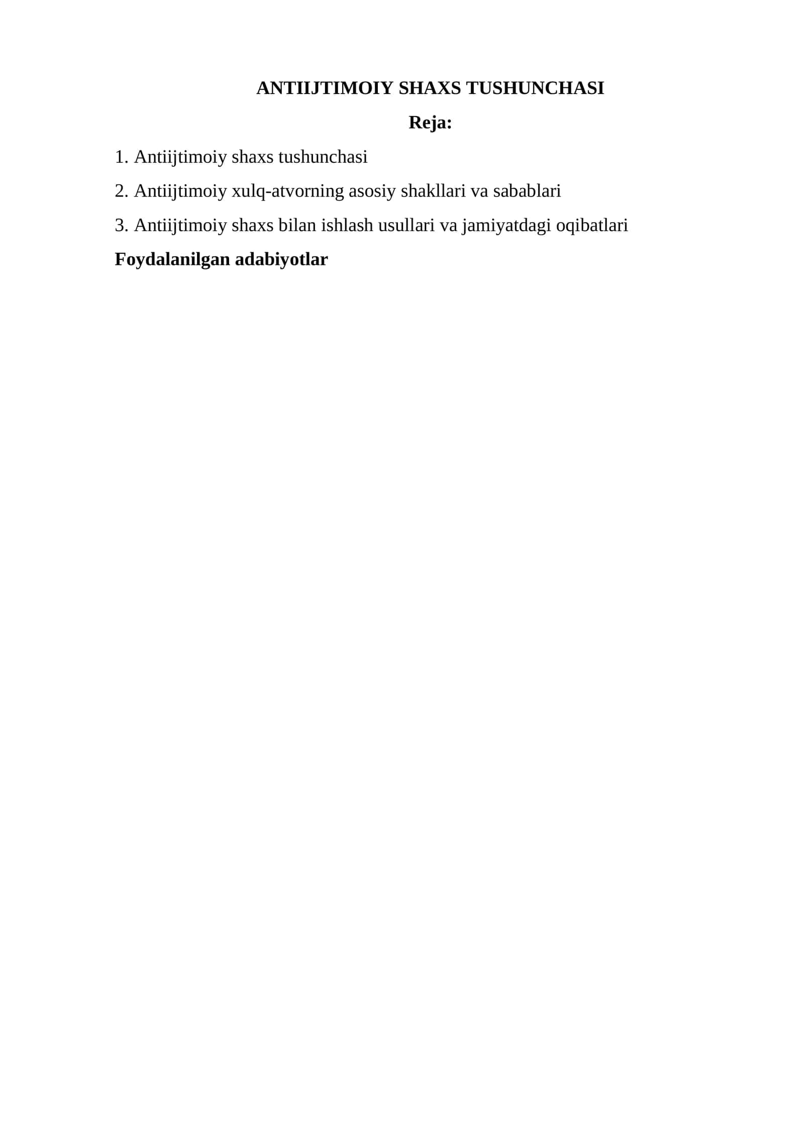 ANTIIJTIMOIY SHAXS TUSHUNCHASI 1