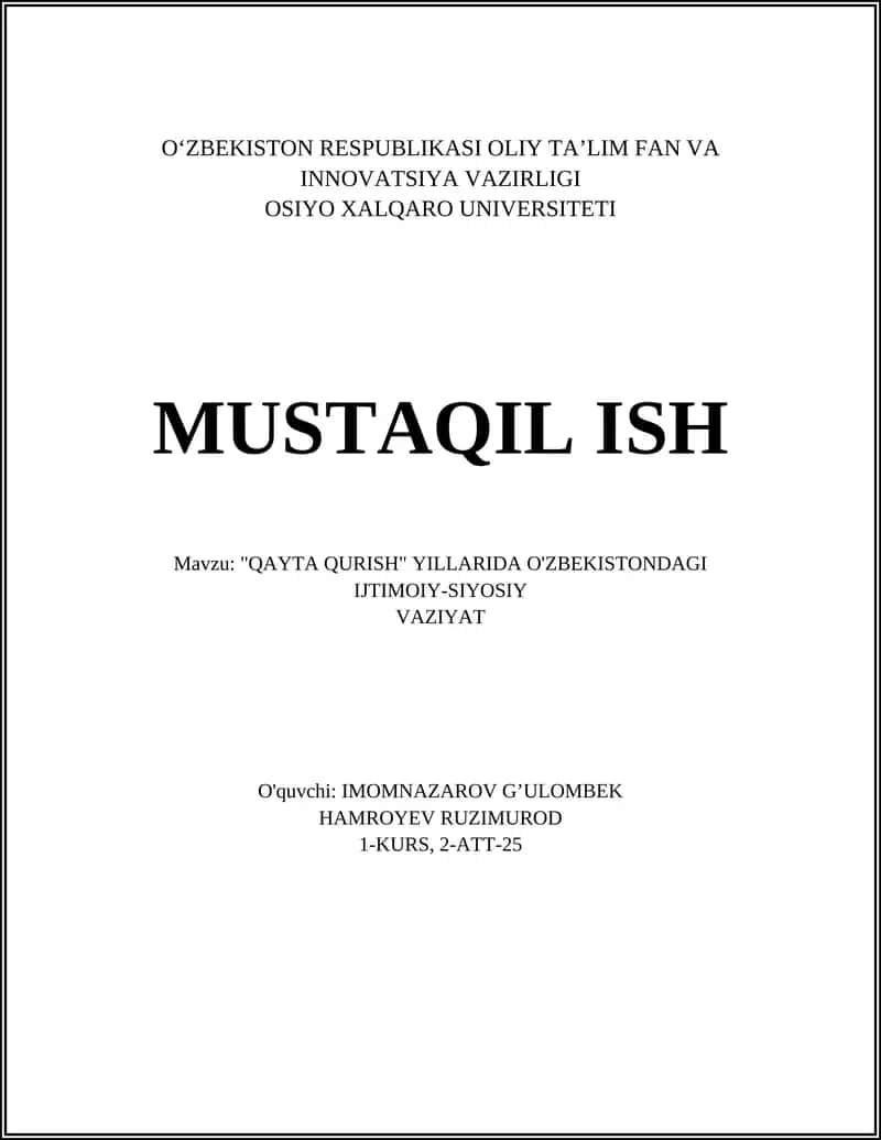 QAYTA QURISH 1