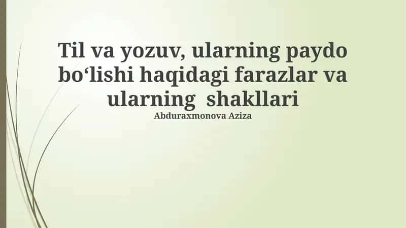 Chizish va yozishning turli shakllari 1