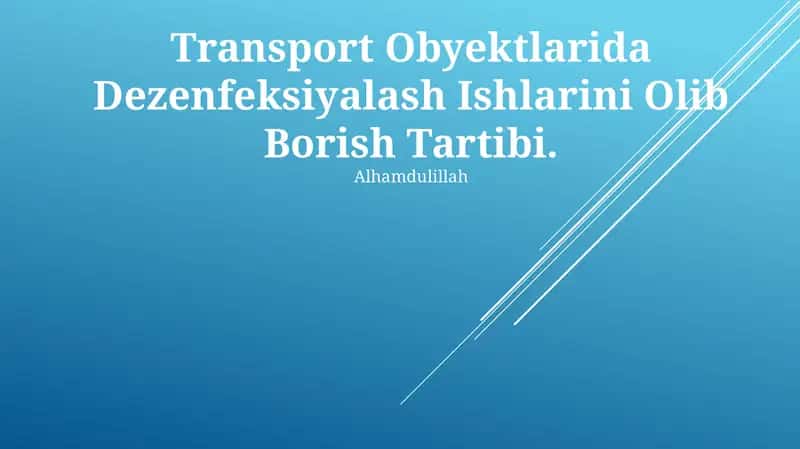 Transport Obyektlarida Dezenfeksiyalash Ishlarini Olib Borish Tartibi 1