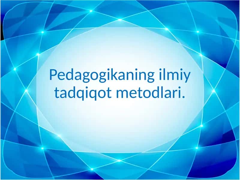 Pedagogikaning ilmiy tadqiqot metodlari. Ilmiy pedagogik izlanishlari jarayonining bosqichlari  Ilmiy pedagogik tadqiqot usullarining  ilmiy manbalarni o‘rganishdagi o‘rni Kasbiy pedagogikada qo‘llaniladigan ilmiy tadqiqot usullari va ularning mazmuni  Kasbiy pedagogikada qo‘llaniladigan ilmiy tadqiqot usullari va ularning mazmuni 1