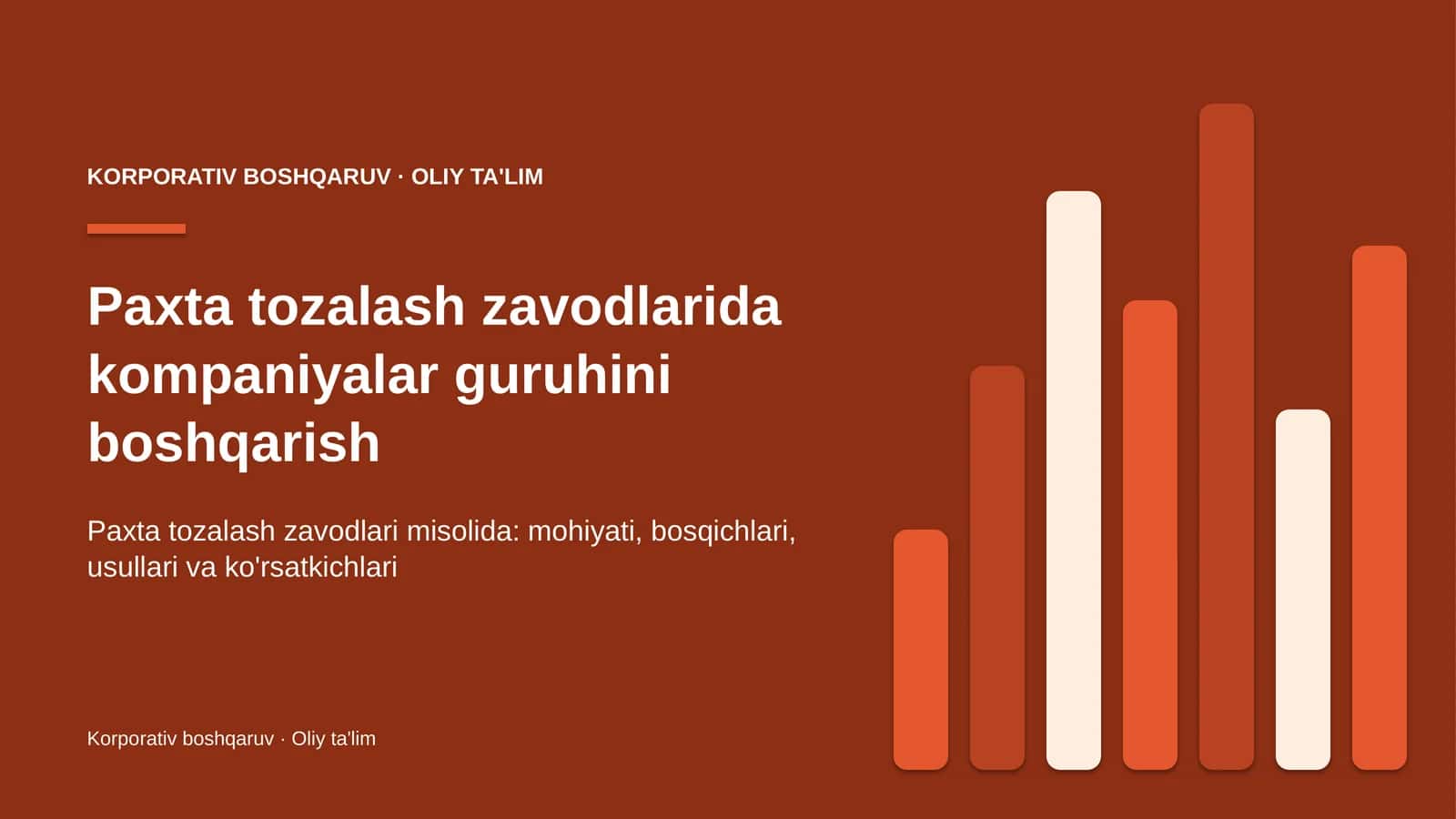 paxta tozalash zavodlarida kompaniyalar guruhini boshqarish 6565 1