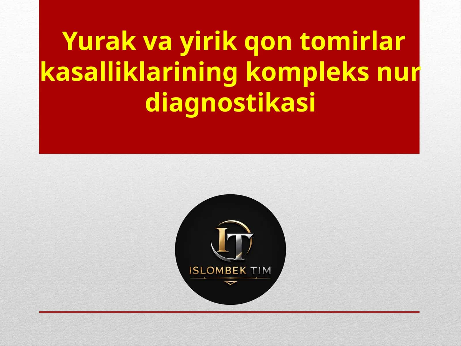 Yurak va yirik qon tomirlar kasalliklarining kompleks nur diagnostikasi 1