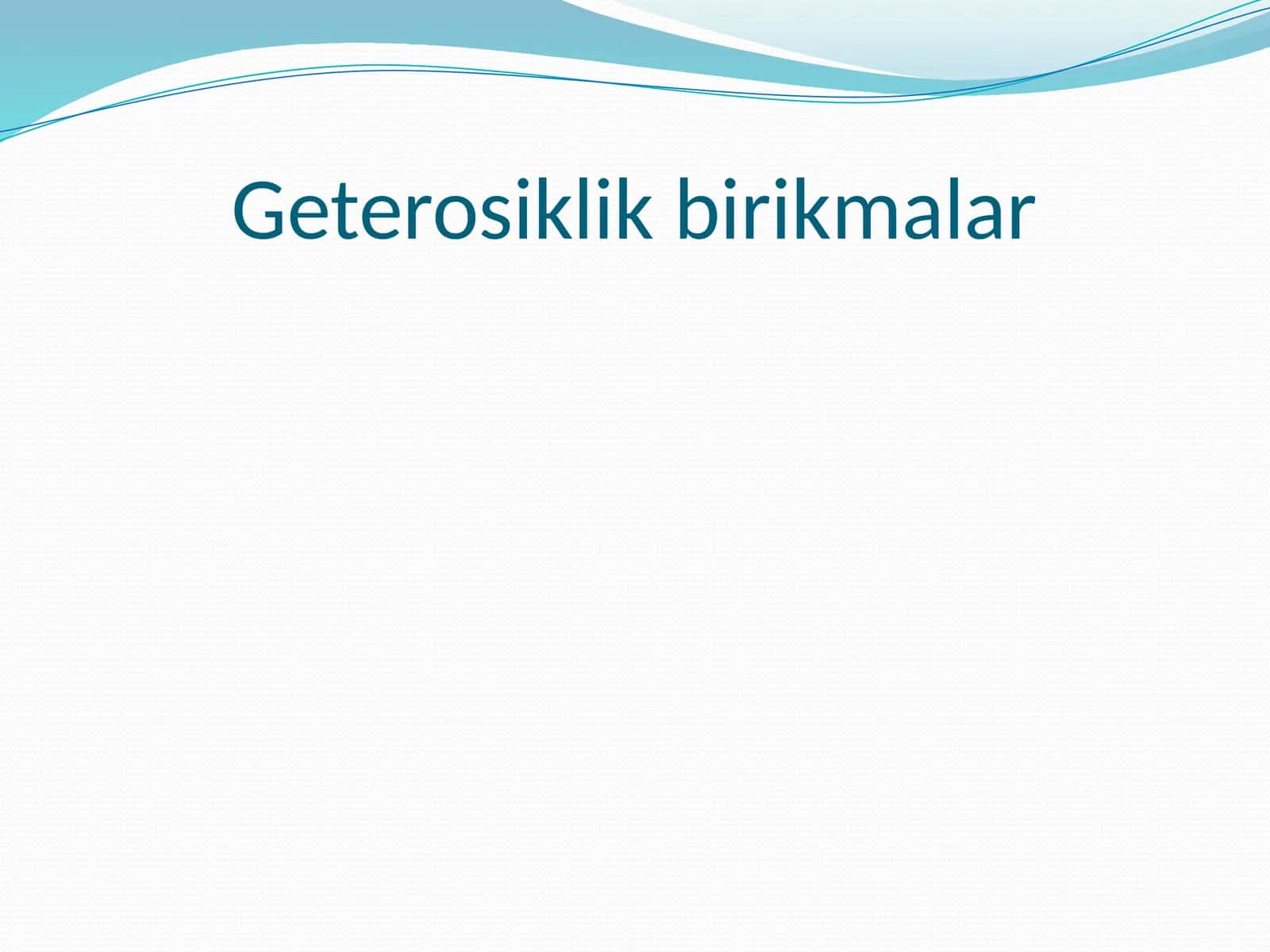 Geterosiklik birikmalar 1