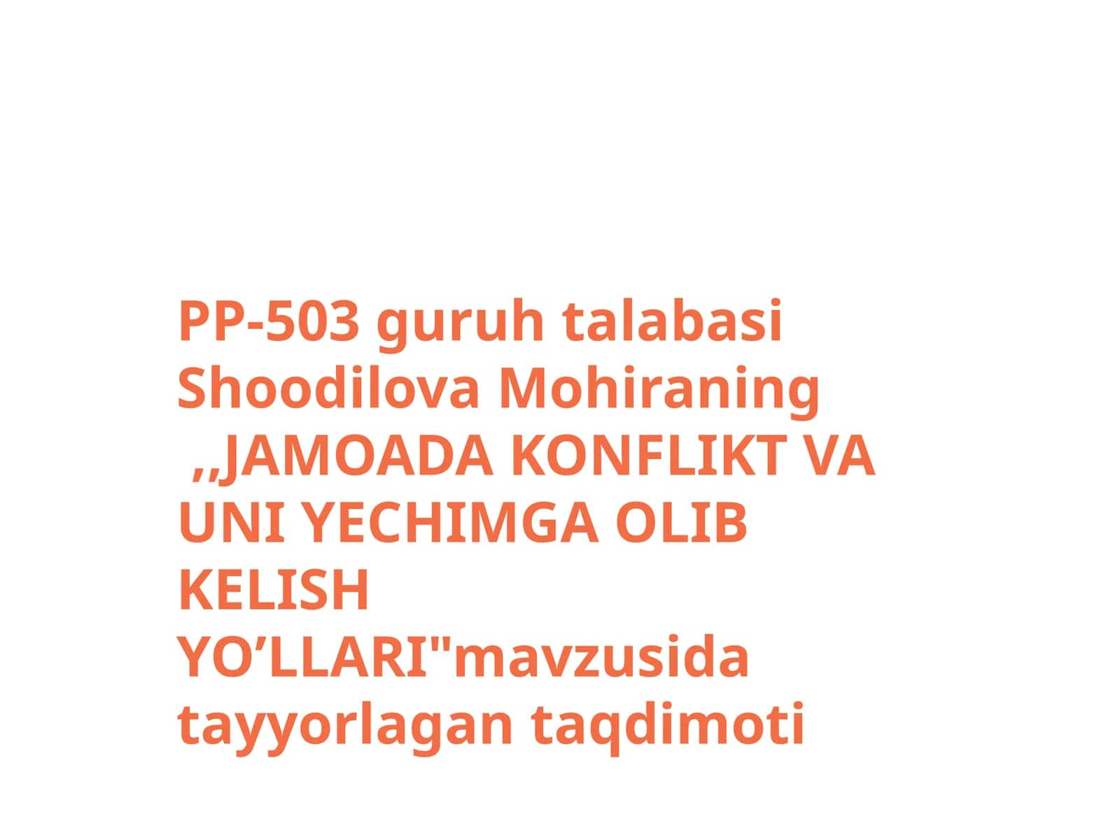 JAMOADA KONFLIKT VA UNI YECHIMGA OLIB KELISH YO’LLARI 1