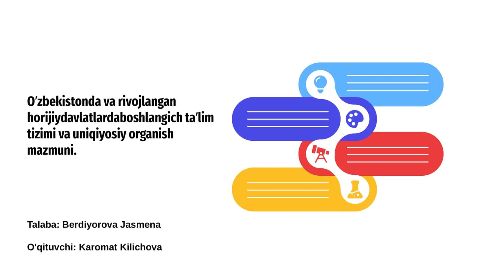Boshlang‘ich ta’lim tizimi va uniqiyosiy organish mazmuni 1