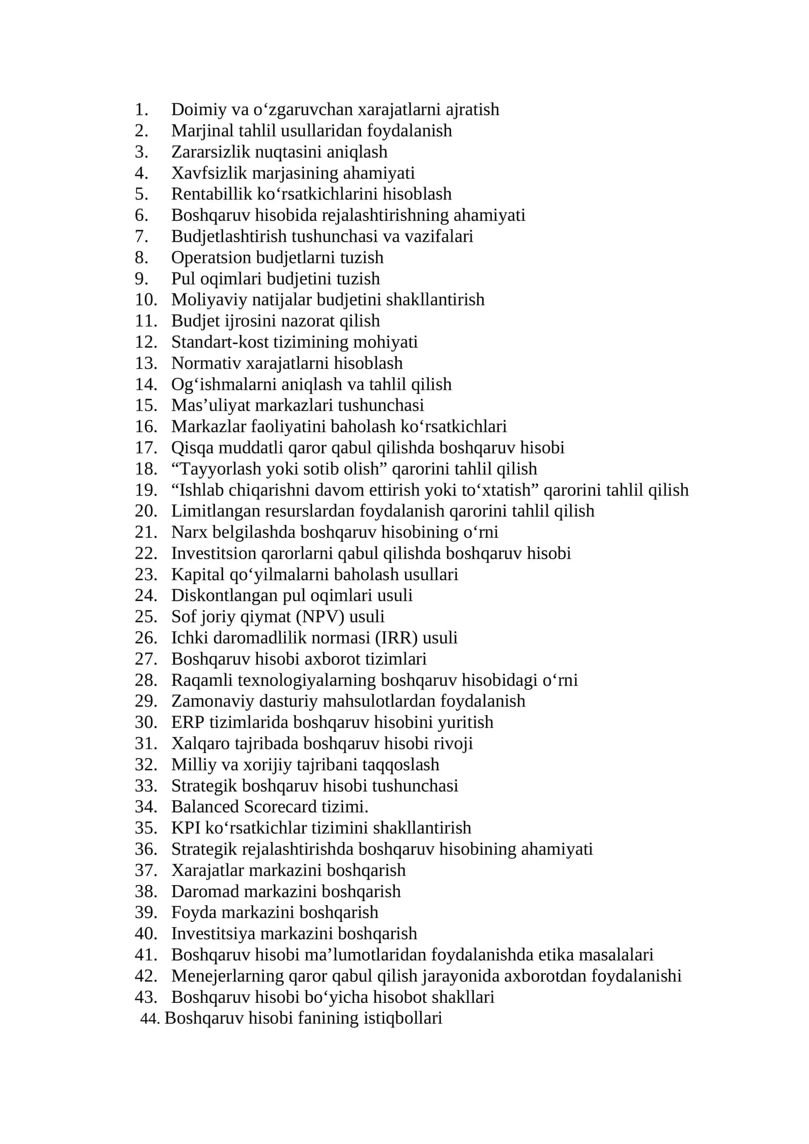 Marjinal tahlil usullari 1