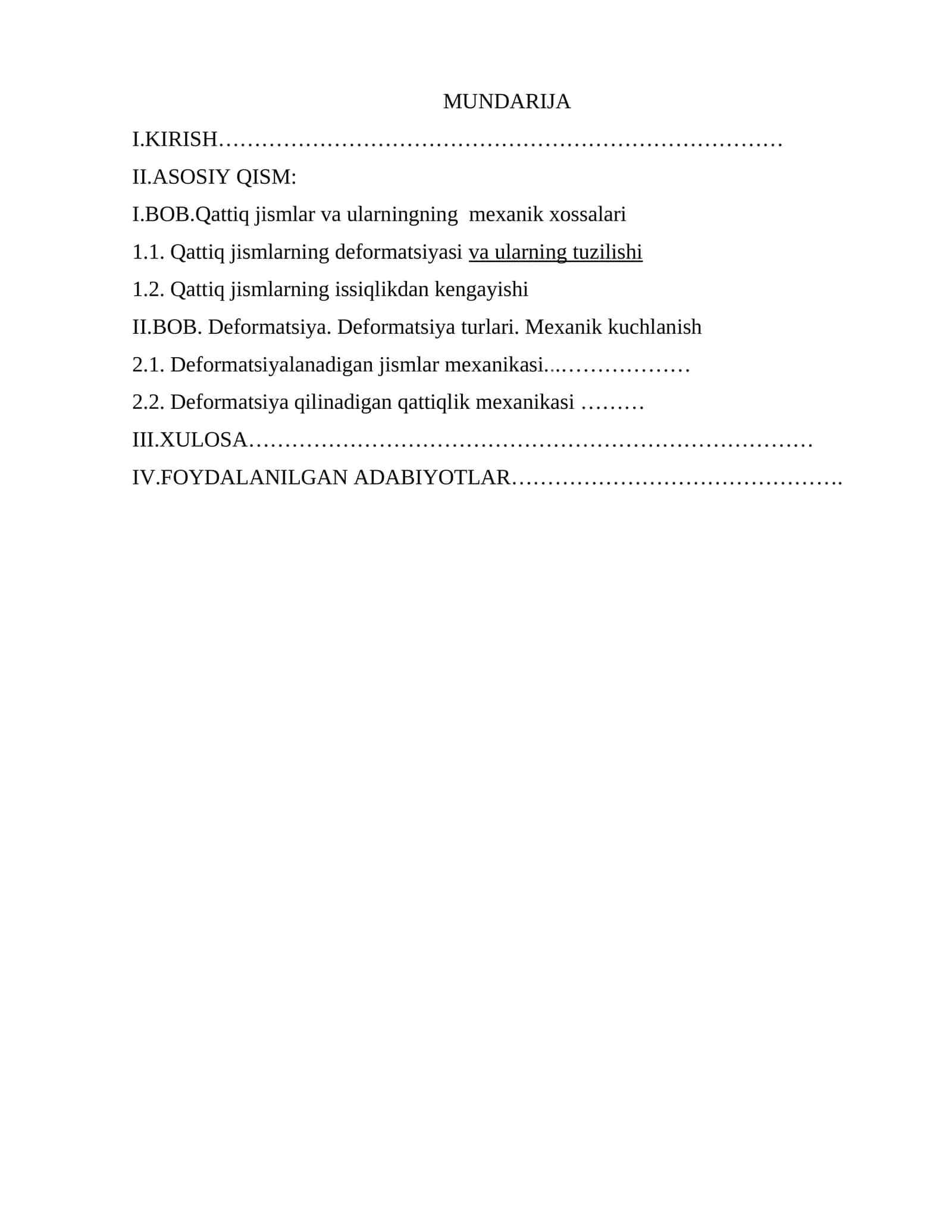 Deformatsiyalanuvchi qattiq jism mexanikasi asoslari 1