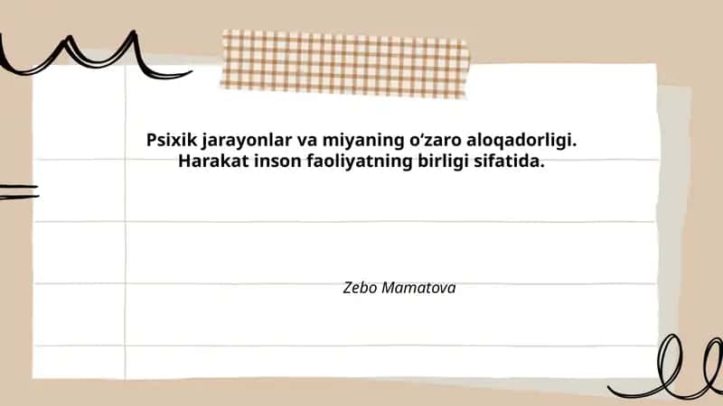 Miya va psixik jarayonlarning neyrofiziologik asoslari 1