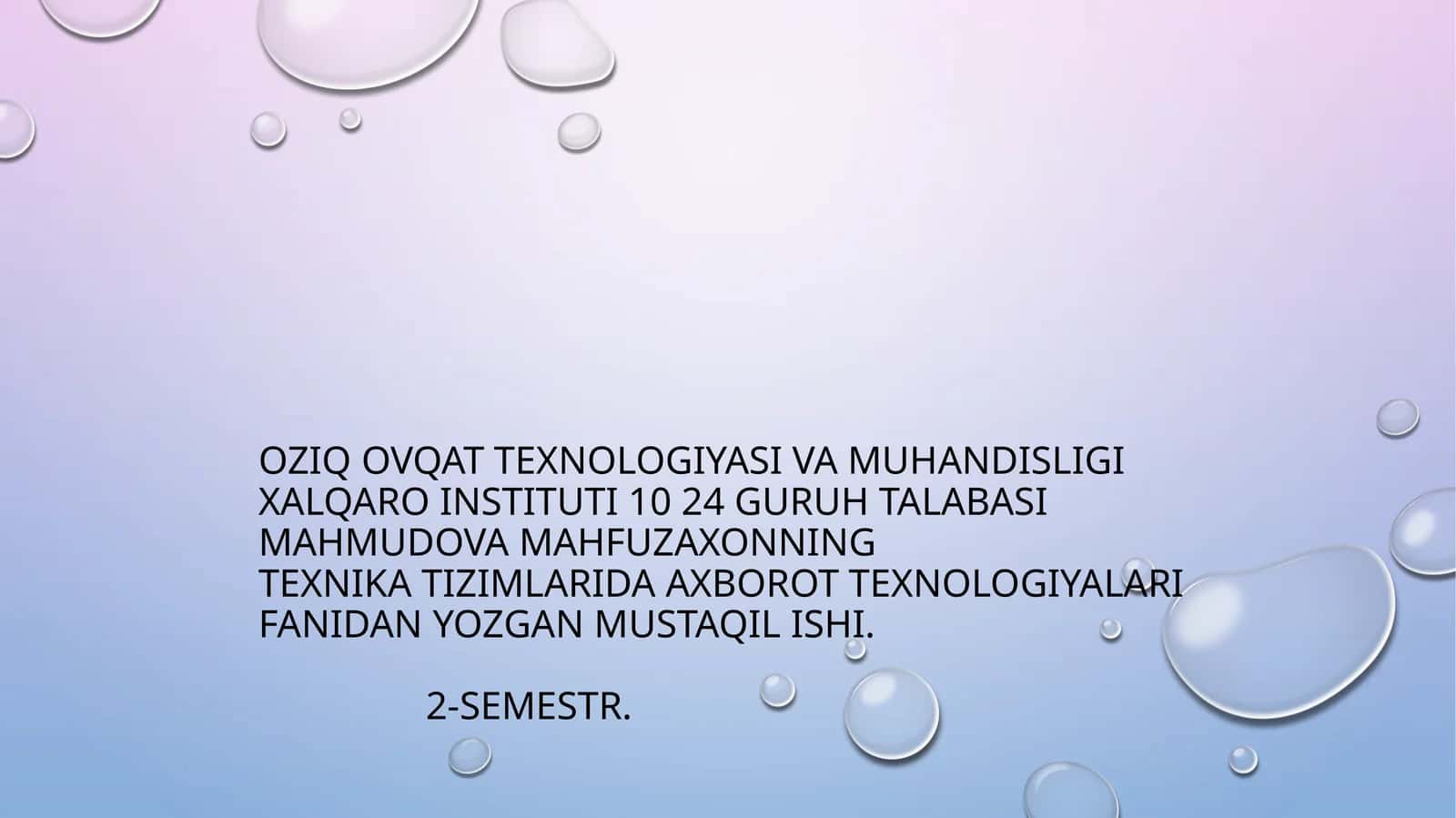 Texnikatizimlaridaaxborottexnologiyalari 1
