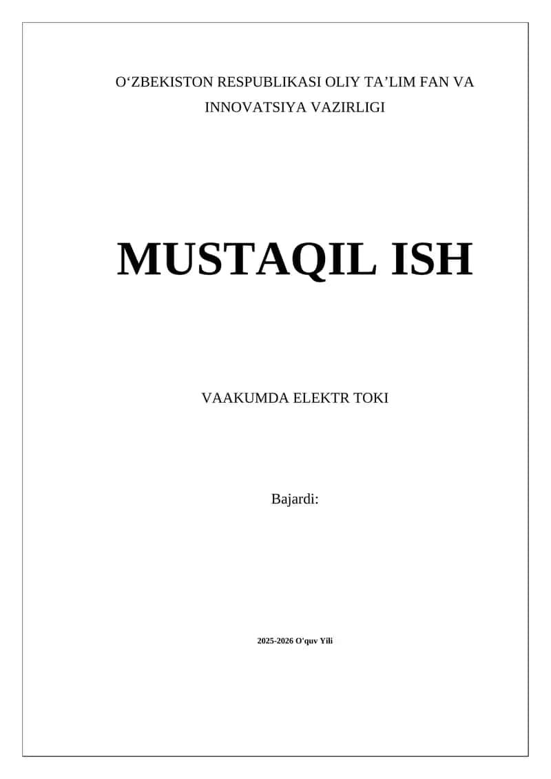 Vakuumda Elektr Toki 1