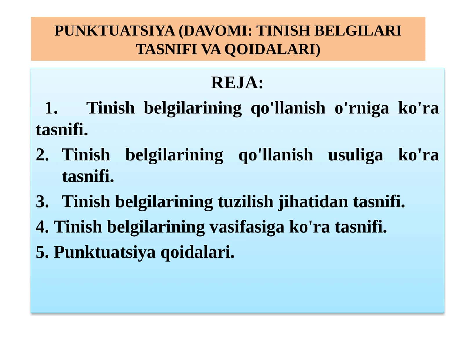 TINISH BELGILARI TASNIFI 1