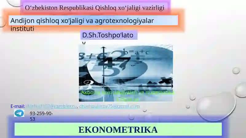 EKONOMETRIKA 1