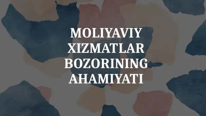 Moliyaviyxizmatlar bozori 1