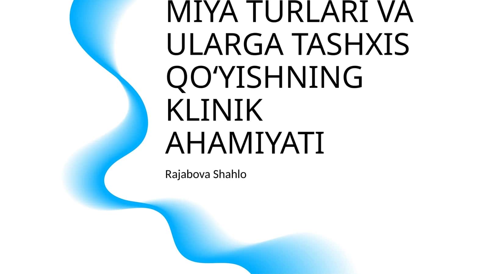 GIPERAMMONIEMIYA TURLARI VA ULARGA TASHXIS QOʻYISHNING KLINIK AHAMIYATI 1