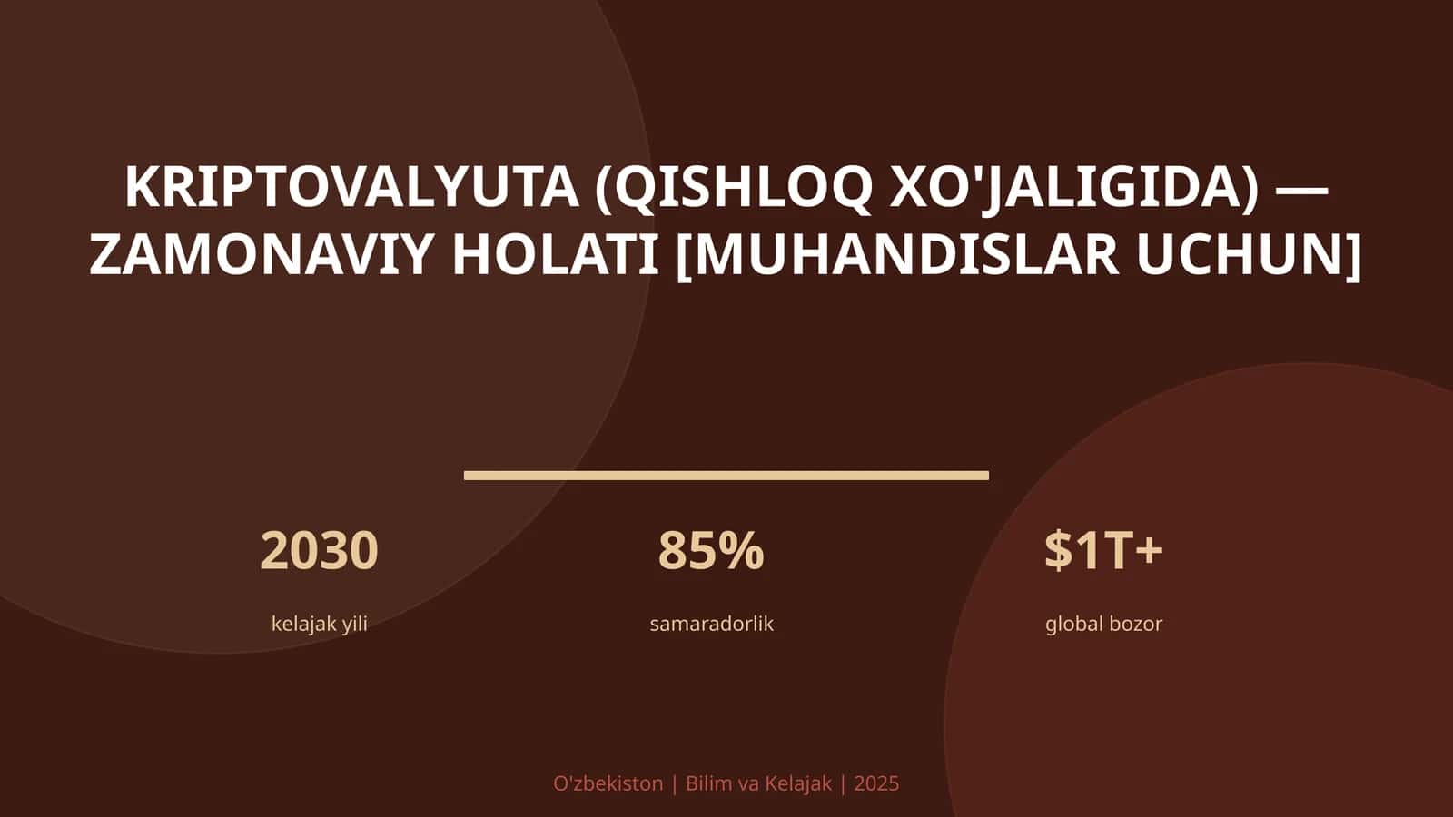Kriptovalyuta (qishloq xo'jaligida) — zamonaviy holati [muhandislar uchun] 1
