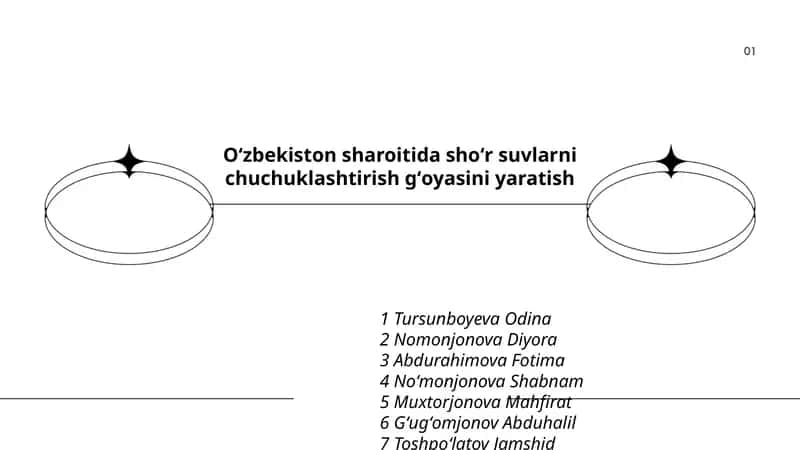 Oʻzbekiston sharoitida shoʻr suvlarni chuchuklashtirish gʻoyasini yaratish 1