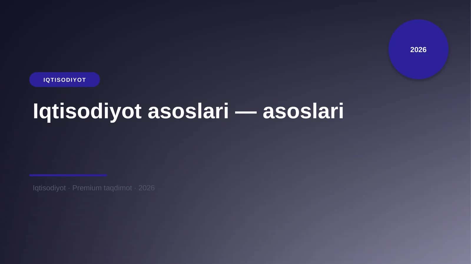 Iqtisodiyot asoslari — asoslari 1
