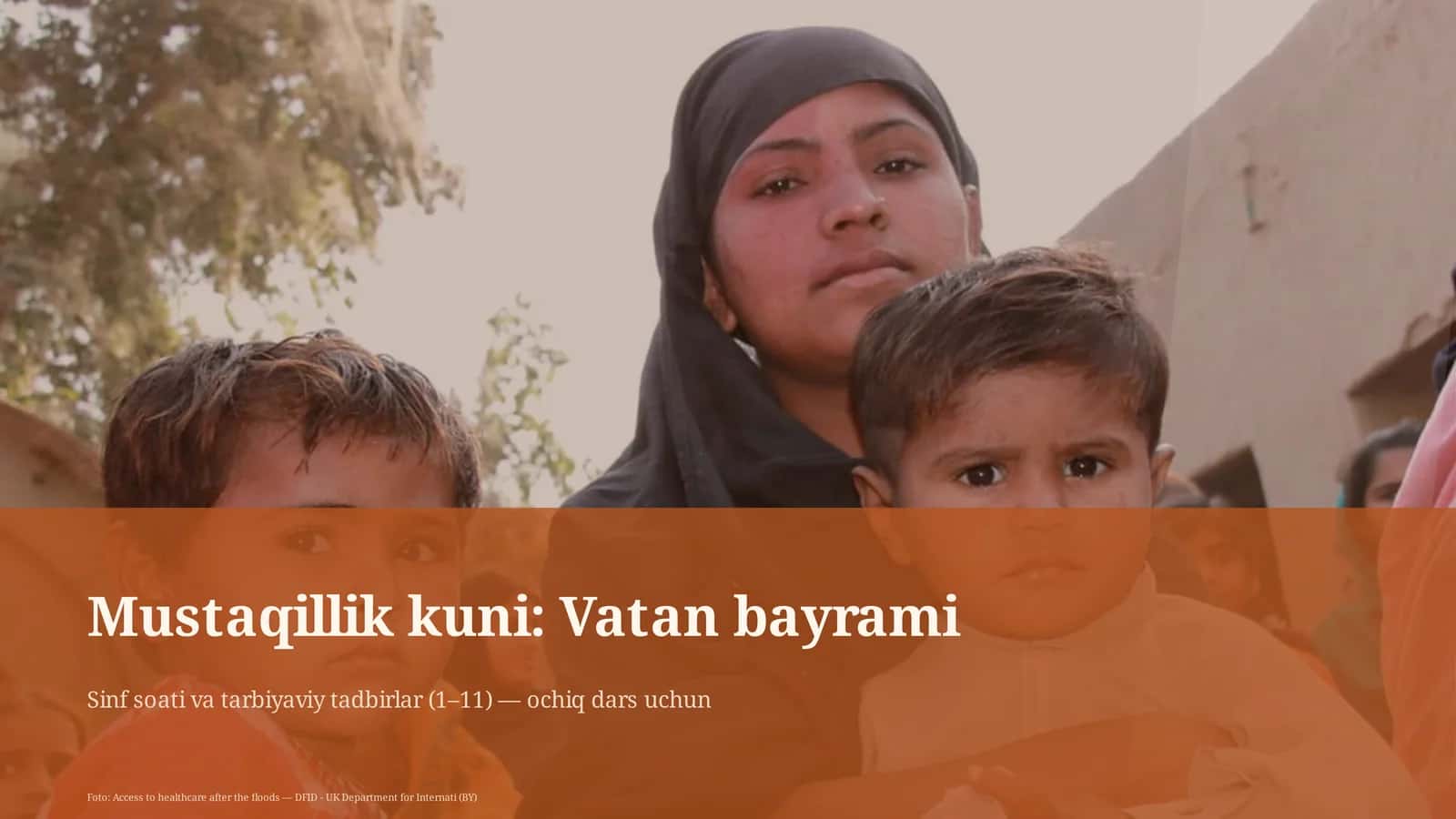 Sinf soati va tarbiyaviy tadbirlar (1-11) - ochiq dars uchun 1