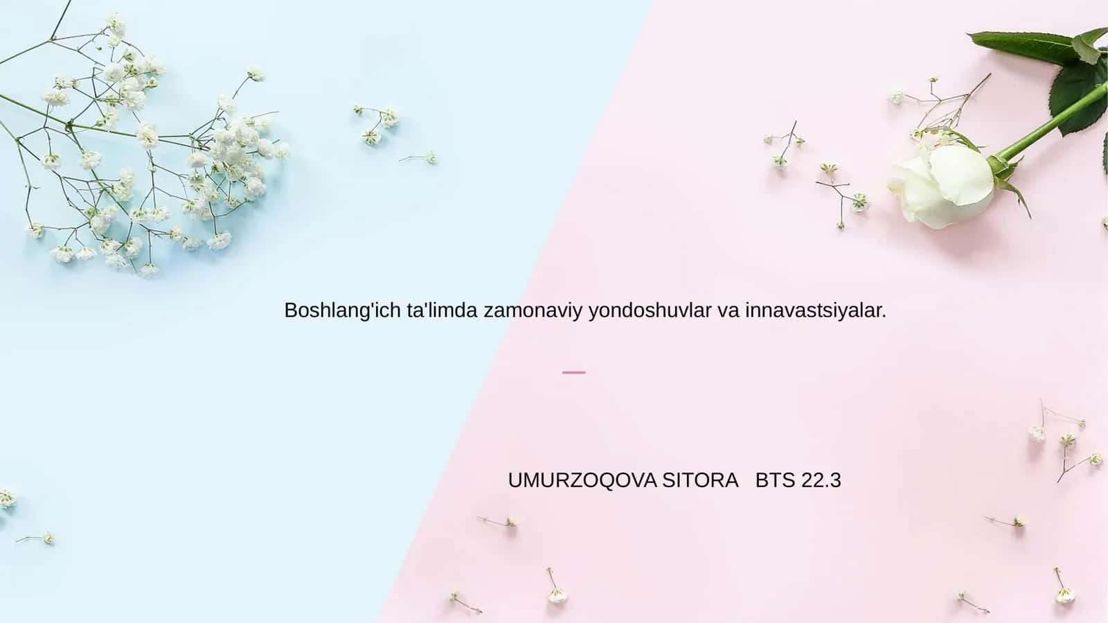Boshlang'ich ta'limda zamonaviy yondoshuvlar va innavastsiyalar 1
