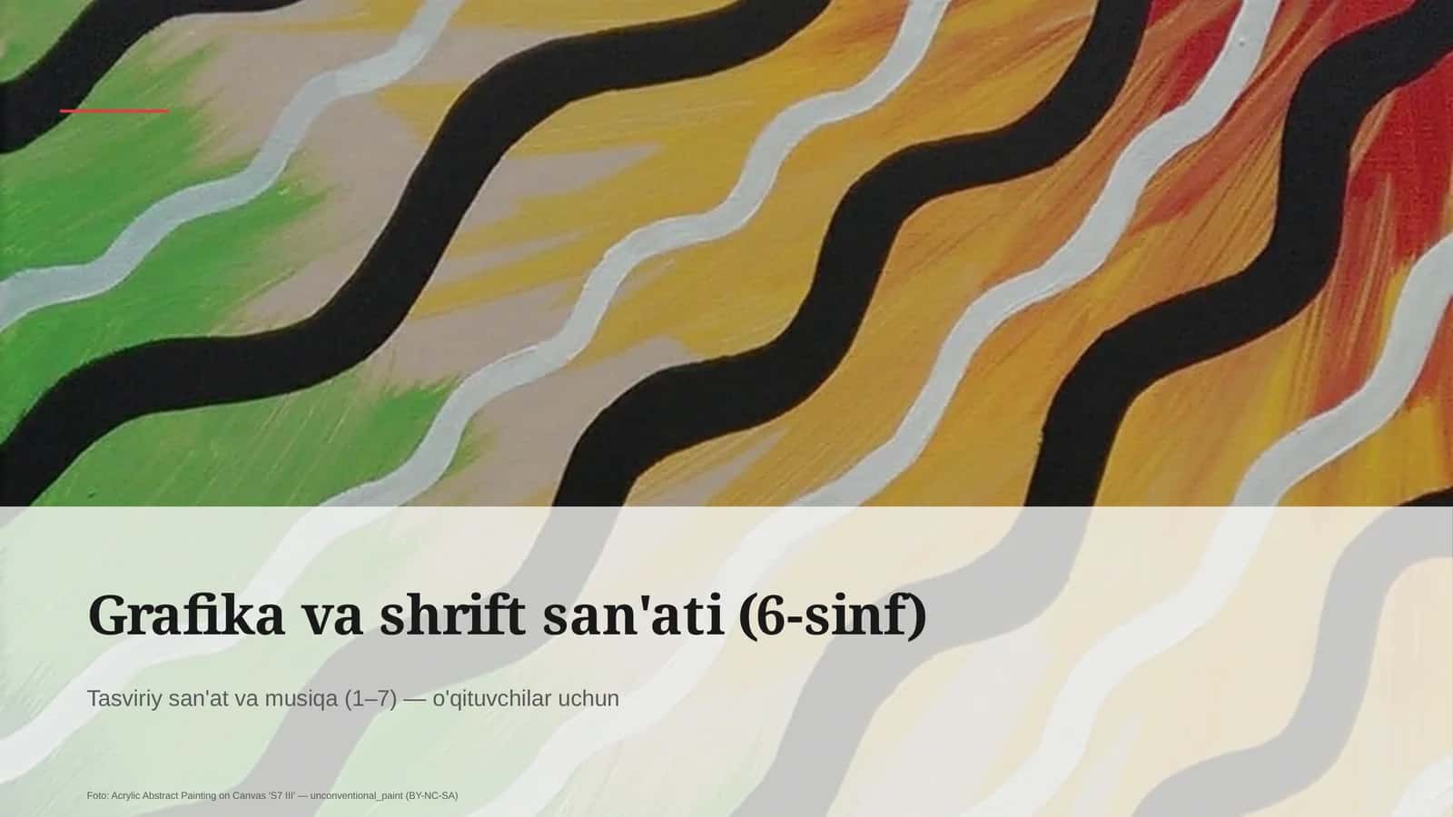 Tasviriy san'at va musiqa (1–7) — o'qituvchilar uchun 1