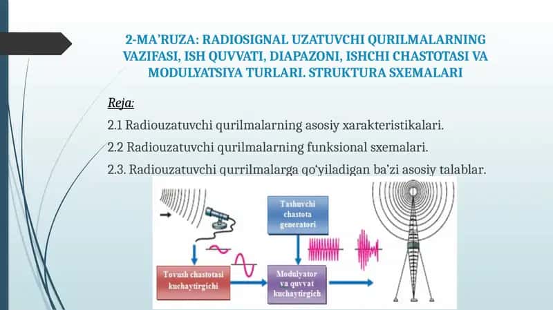 Radiosignal uzatuvchi qurilmalar 1