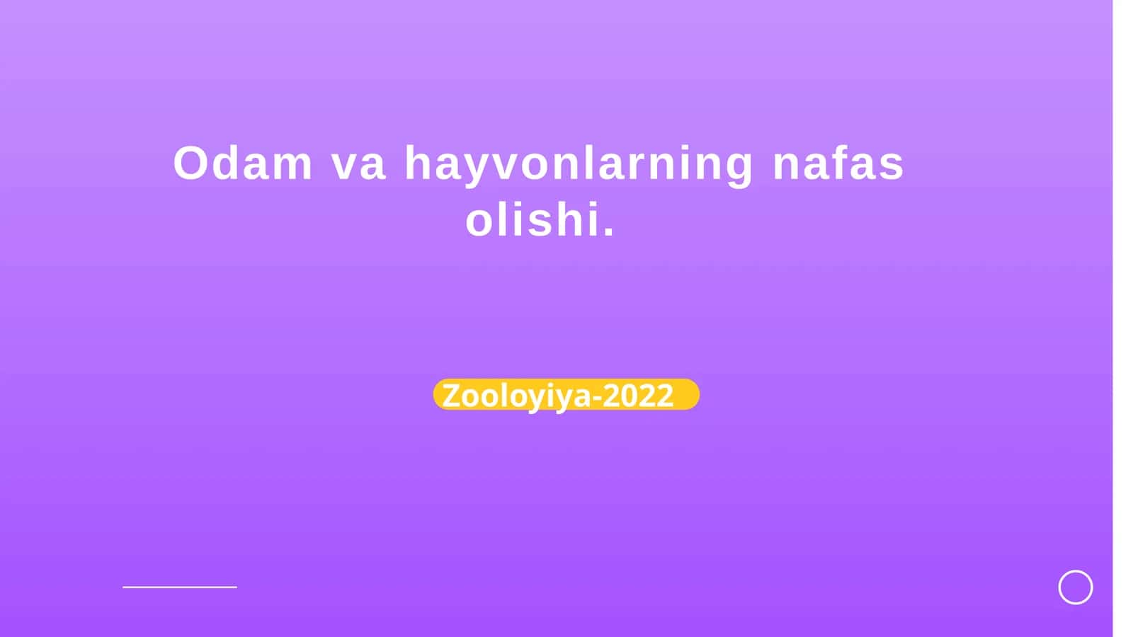 Odam va hayvonlarning nafas olishi 1
