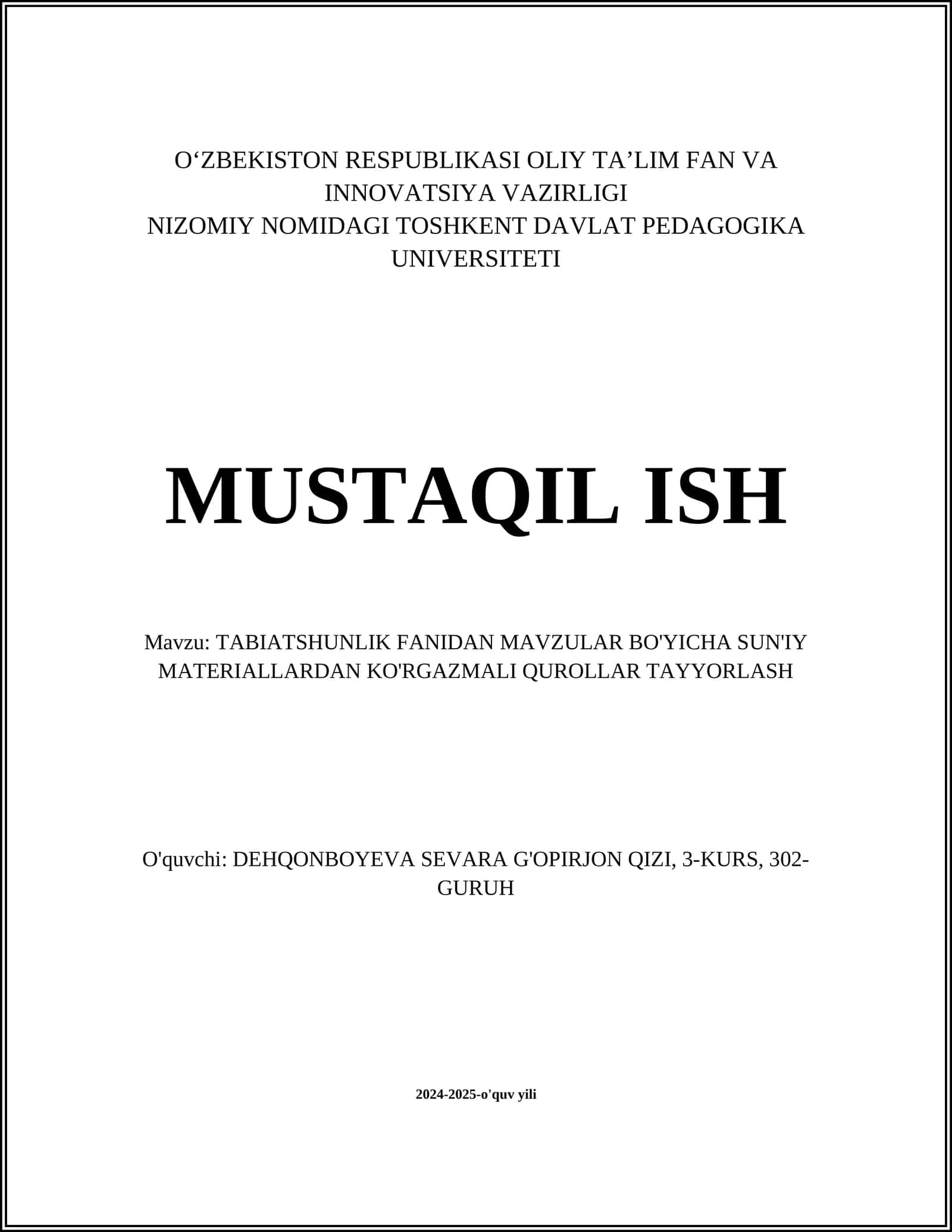 Matolar va to'qimachilik mahsulotlari tayyorlash 1