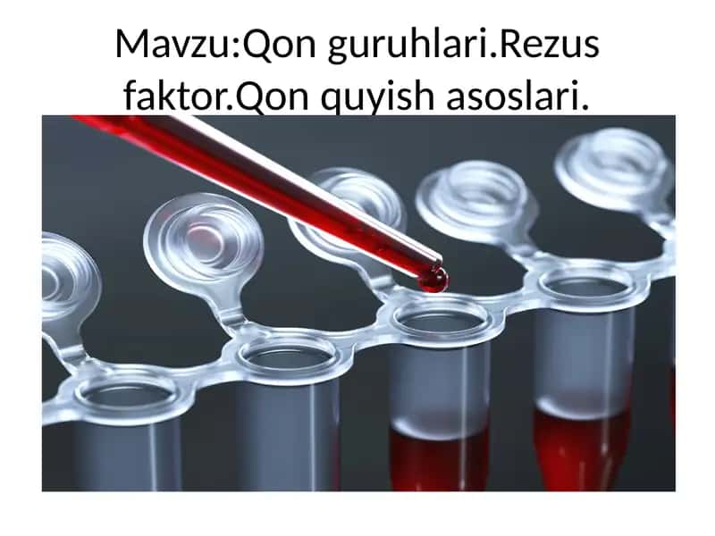 Qon guruhlari 1