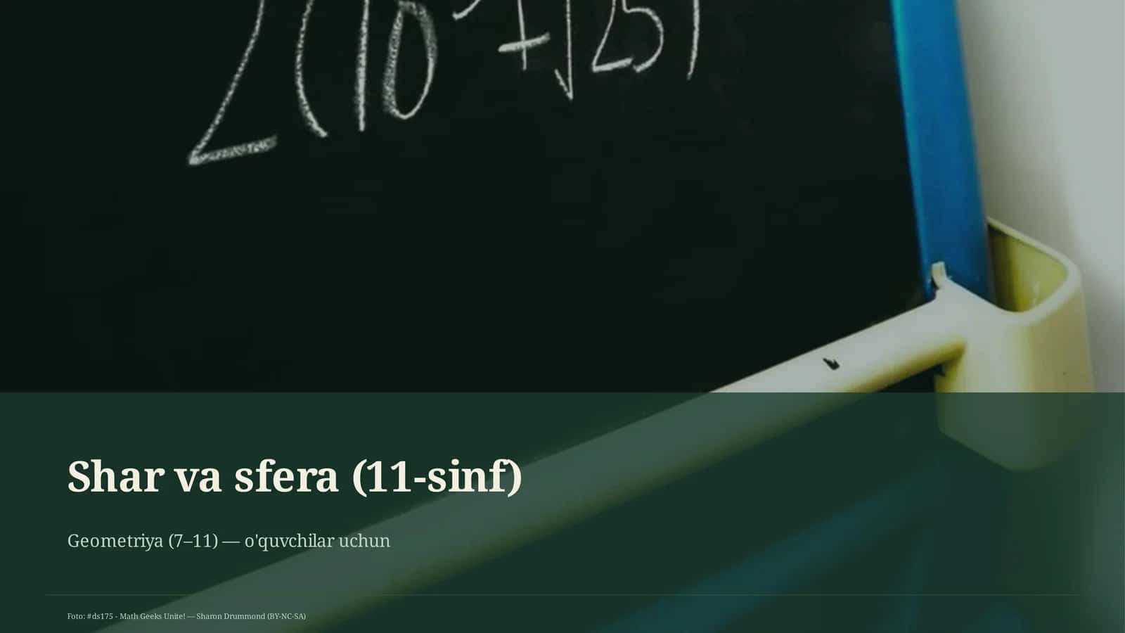 Shar va sfera (11-sinf) 1