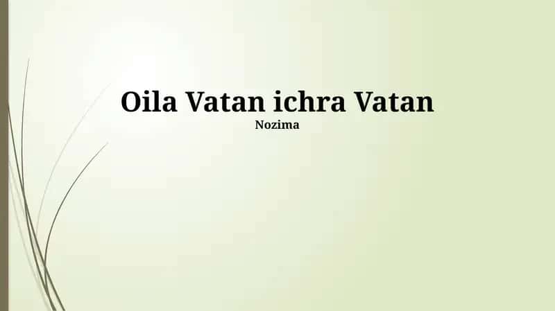 Oilaning inson hayotidagi o'rni 1