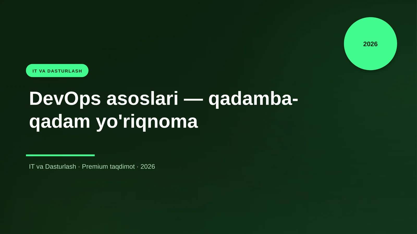 DevOps asoslari — qadamba-qadam yo'riqnoma 1