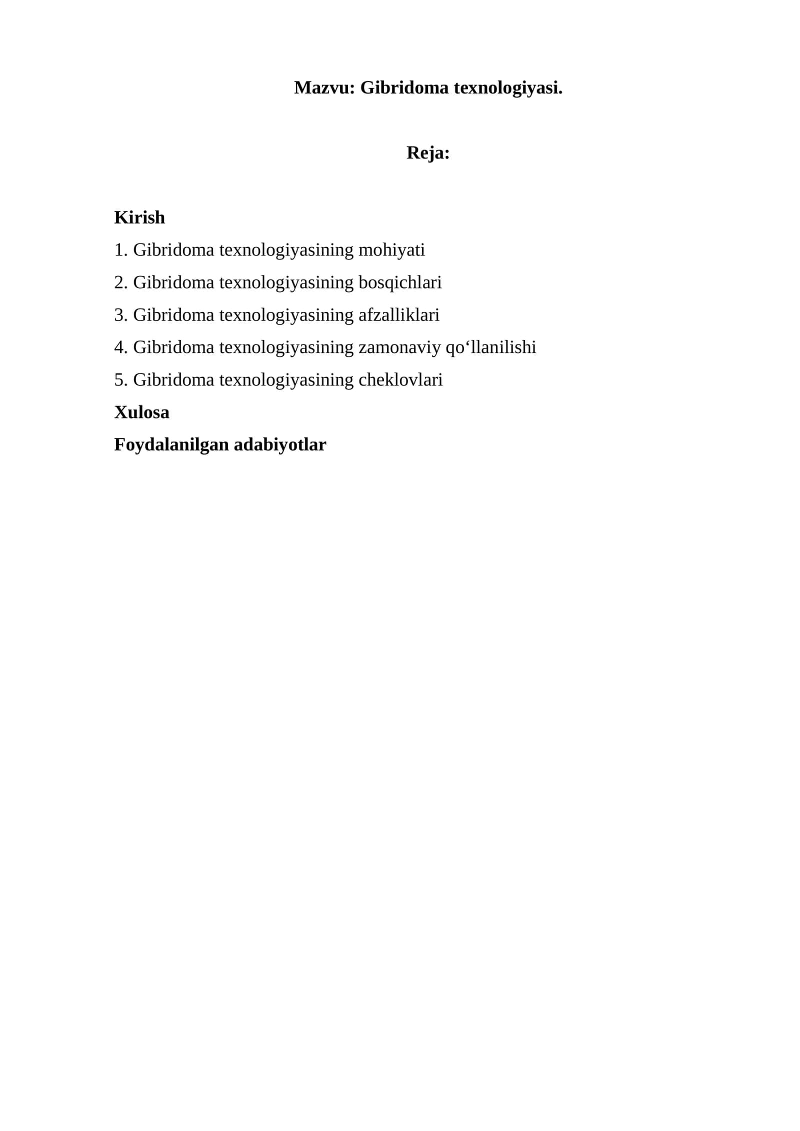 Gibridoma texnologiyasi. 1
