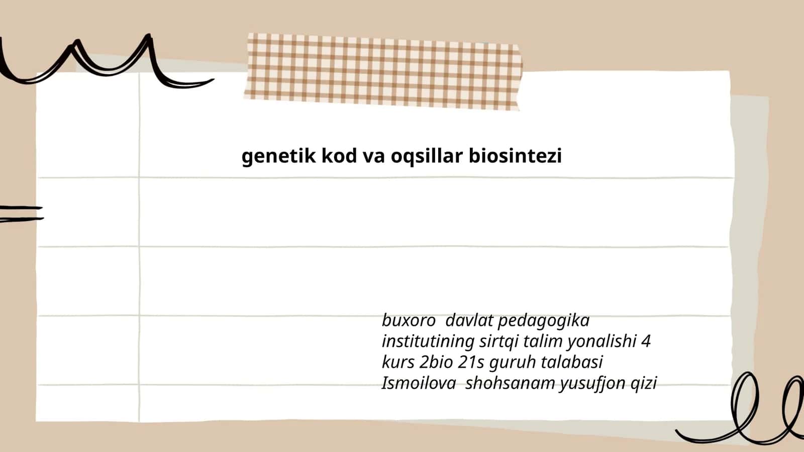 genetik kod va oqsillar biosintezi 1