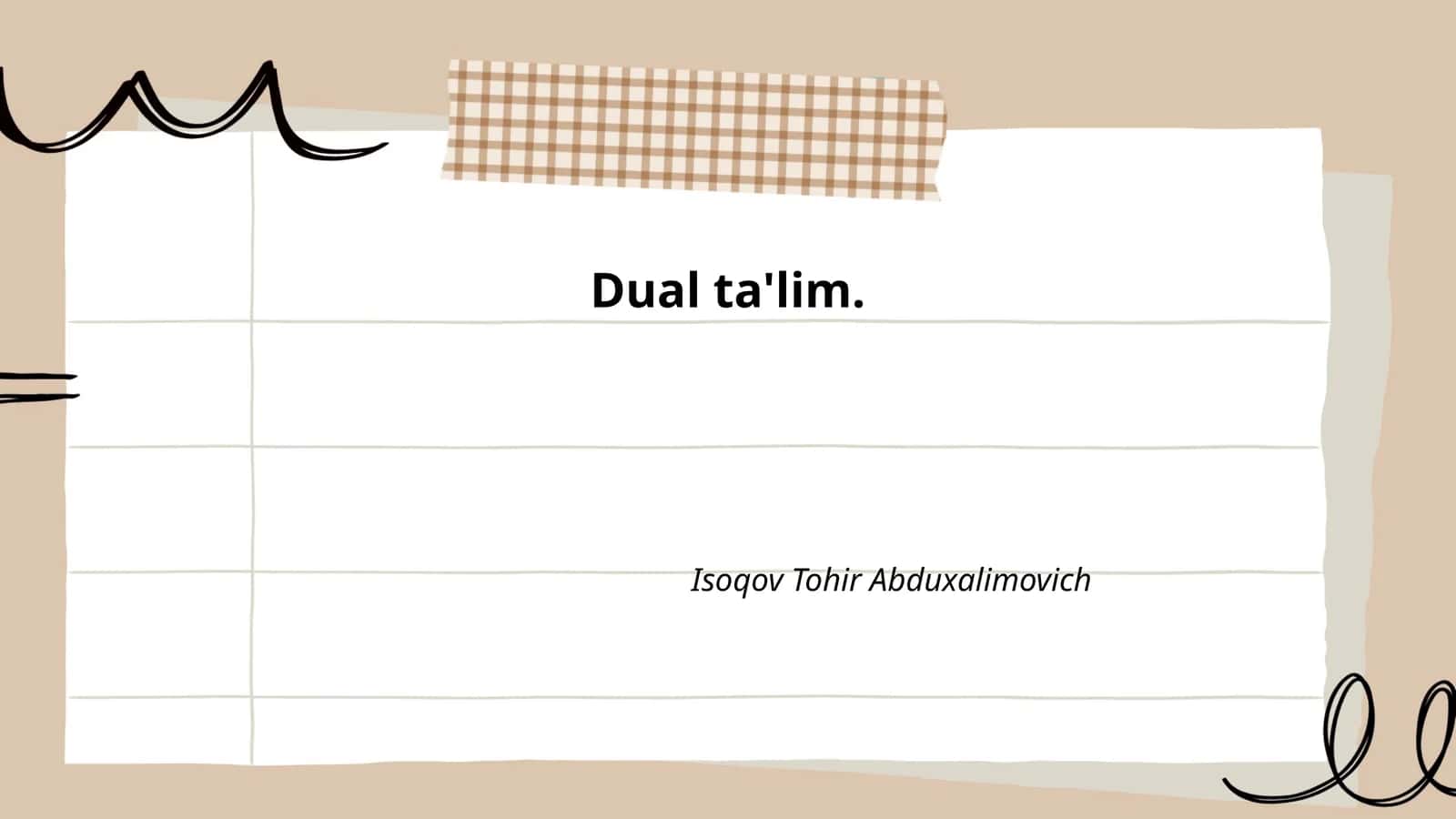 Dual ta'lim nazariyasi va amaliyoti 1