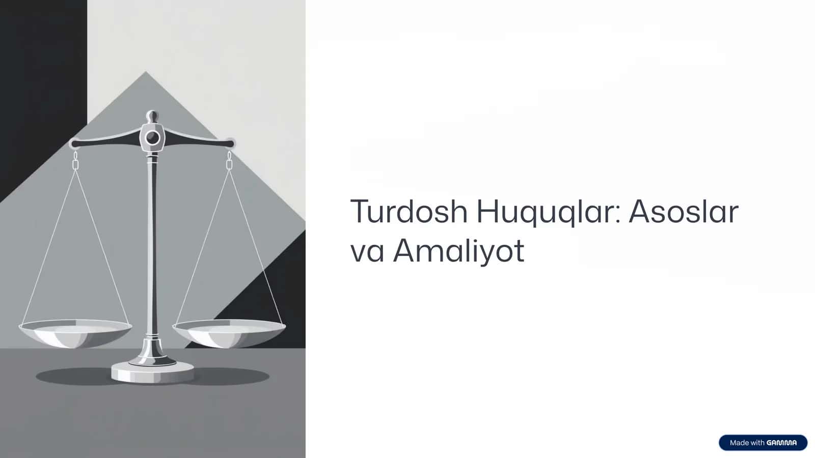 Turdosh Huquqlar Asoslar va Amaliyot 1