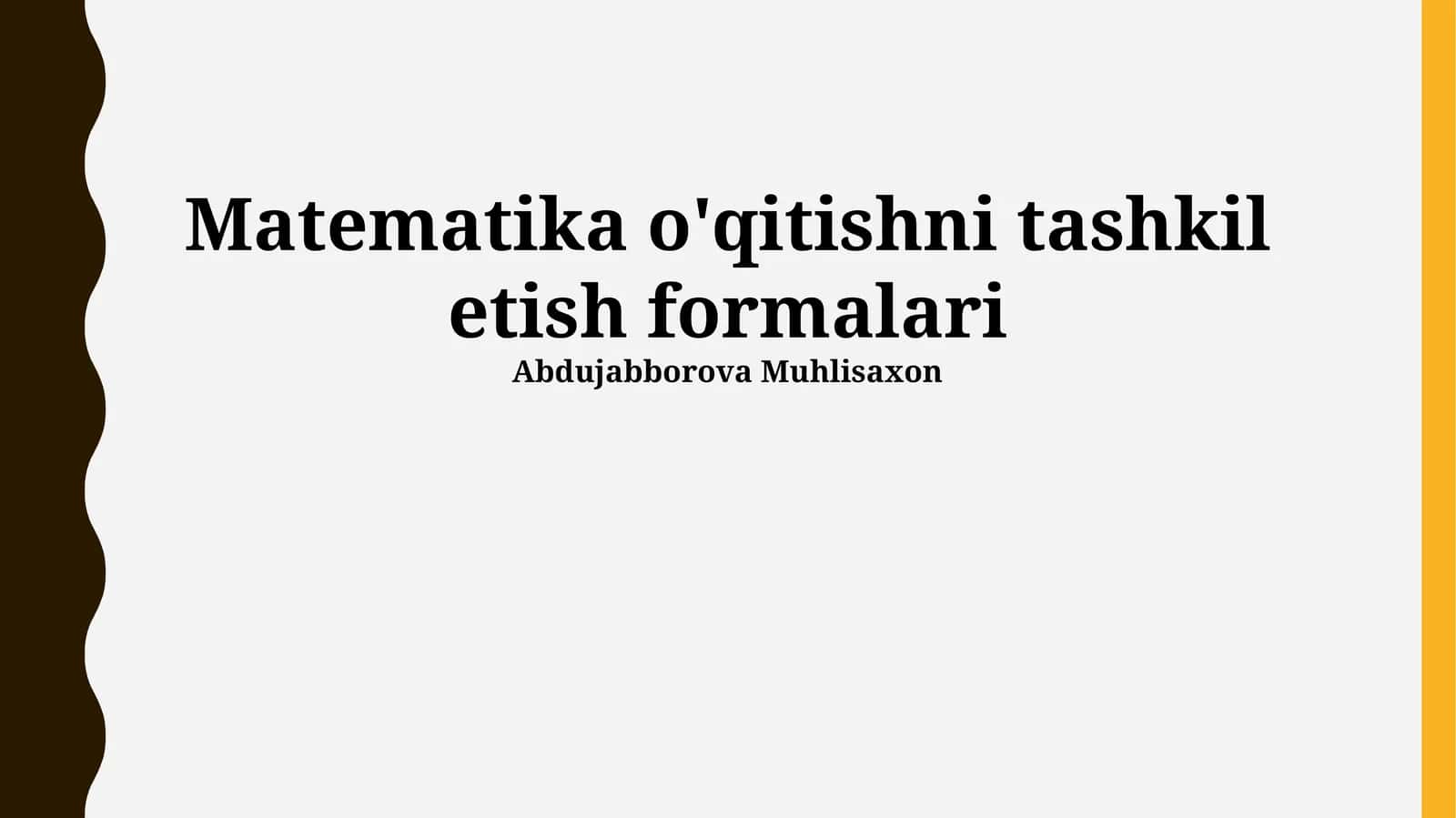 Integratsiyalashgan ta'lim 1